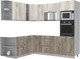 Миниатюра изображения товара Кухонный гарнитур Интерлиния Мила Лайт 1.88x2.4 левая без столешницы (дуб белый/дуб серый)