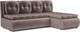 Миниатюра изображения товара Диван угловой Mebel-Ars Кормак (бархат серо-шоколадный/star velvet 60 cofee)