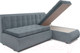 Миниатюра изображения товара Диван угловой Mebel-Ars Кормак HB-178 26 (велюр серо-синий)