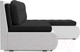 Миниатюра изображения товара Диван угловой Mebel-Ars Кормак НВ-178 17 (велюр черный/экокожа белая)