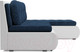 Миниатюра изображения товара Диван угловой Mebel-Ars Кормак (темно-синий Luna 034/экокожа белая)