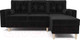Миниатюра изображения товара Диван угловой Mebel-Ars Белфаст НВ-178/17 (велюр черный)
