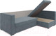 Миниатюра изображения товара Диван угловой Mebel-Ars Мансберг HB-178 26 (велюр серо-синий)