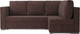 Миниатюра изображения товара Диван угловой Mebel-Ars Мансберг НВ-178 13 (велюр молочный шоколад)