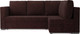 Миниатюра изображения товара Диван угловой Mebel-Ars Мансберг HB-178 16 (велюр шоколад)