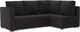Миниатюра изображения товара Диван угловой Mebel-Ars Мансберг НВ-178 17 (велюр черный)