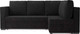 Миниатюра изображения товара Диван угловой Mebel-Ars Мансберг НВ-178 17 (велюр черный)
