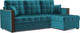 Миниатюра изображения товара Диван угловой Mebel-Ars Техас (бархат сине-зеленый/Star Velvet 43 Black Green)