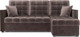 Миниатюра изображения товара Диван угловой Mebel-Ars Техас (бархат серо-шоколадный/Star Velvet 60 Cofee)