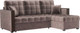 Миниатюра изображения товара Диван угловой Mebel-Ars Техас (бархат серо-шоколадный/Star Velvet 60 Cofee)