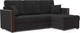 Миниатюра изображения товара Диван угловой Mebel-Ars Техас (велюр черный НВ-178 17)
