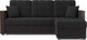 Миниатюра изображения товара Диван угловой Mebel-Ars Техас (велюр черный НВ-178 17)