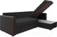 Миниатюра изображения товара Диван угловой Mebel-Ars Техас (велюр черный НВ-178 17)