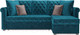 Миниатюра изображения товара Диван угловой Mebel-Ars Берлин (бархат сине-зеленый/star velvet 43 black green)
