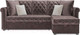 Миниатюра изображения товара Диван угловой Mebel-Ars Берлин (бархат серо-шоколадный/star velvet 60 cofee)