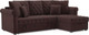 Миниатюра изображения товара Диван угловой Mebel-Ars Берлин HB-178 16 (велюр шоколад)