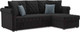 Миниатюра изображения товара Диван угловой Mebel-Ars Берлин НВ-178 17 (велюр черный)