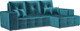 Миниатюра изображения товара Диван угловой Mebel-Ars Монреаль правый (бархат сине-зеленый/Star Velvet 43 Black Green)
