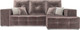 Миниатюра изображения товара Диван угловой Mebel-Ars Монреаль правый (бархат серо-шоколадный/Star Velvet 60 Cofee)