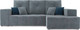 Миниатюра изображения товара Диван угловой Mebel-Ars Монреаль правый (велюр серо-синий НВ-178/26)