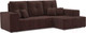 Миниатюра изображения товара Диван угловой Mebel-Ars Монреаль правый (велюр шоколад НВ-178/16)
