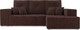 Миниатюра изображения товара Диван угловой Mebel-Ars Монреаль правый (велюр шоколад НВ-178/16)