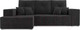 Миниатюра изображения товара Диван угловой Mebel-Ars Монреаль левый (велюр черный НВ-178/17)