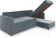 Миниатюра изображения товара Диван угловой Mebel-Ars Париж (велюр серо-синий HB-178 26)