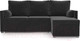 Миниатюра изображения товара Диван угловой Mebel-Ars Париж (велюр черный НВ-178 17)