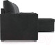 Миниатюра изображения товара Диван угловой Mebel-Ars Париж (велюр черный НВ-178 17)