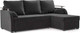 Миниатюра изображения товара Диван угловой Mebel-Ars Токио (велюр черный НВ-178 17)