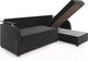 Миниатюра изображения товара Диван угловой Mebel-Ars Токио (велюр черный НВ-178 17)