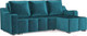 Миниатюра изображения товара Диван угловой Mebel-Ars Берн (бархат сине-зеленый/star velvet 43 black green)