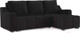 Миниатюра изображения товара Диван угловой Mebel-Ars Берн НВ-178 17 (велюр черный)