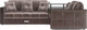 Миниатюра изображения товара Диван угловой Mebel-Ars Прага (бархат серо-шоколадный/Star Velvet 60 Cofee)