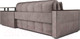 Миниатюра изображения товара Диван угловой Mebel-Ars Прага (бархат серо-шоколадный/Star Velvet 60 Cofee)