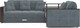 Миниатюра изображения товара Диван угловой Mebel-Ars Прага (велюр серо-синий HB-178 26)