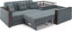 Миниатюра изображения товара Диван угловой Mebel-Ars Прага (велюр серо-синий HB-178 26)