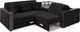 Миниатюра изображения товара Диван угловой Mebel-Ars Прага (велюр черный НВ-178 17)
