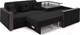 Миниатюра изображения товара Диван угловой Mebel-Ars Прага (велюр черный НВ-178 17)