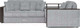 Миниатюра изображения товара Диван угловой Mebel-Ars Прага (рогожка серая)