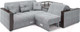 Миниатюра изображения товара Диван угловой Mebel-Ars Прага (рогожка серая)