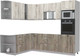 Миниатюра изображения товара Кухонный гарнитур Интерлиния Мила Лайт 1.88x2.6 левая без столешницы (дуб белый/дуб серый)