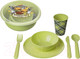 Миниатюра изображения товара Набор пластиковой посуды Idi Land 221135520/04 (25пр, салатовый)