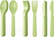 Миниатюра изображения товара Набор пластиковой посуды Idi Land 221135520/04 (25пр, салатовый)