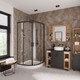 Миниатюра изображения товара Душевой уголок Niagara NG-6807-08 100x100x190 (черный/прозрачное стекло)