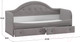 Миниатюра изображения товара Кровать-тахта ТриЯ Адель тип 1 с мягкой спинкой 80x200 (велюр светло-серый)