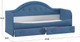 Миниатюра изображения товара Кровать-тахта ТриЯ Адель тип 1 с мягкой спинкой 80x200 (велюр синий)