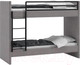 Миниатюра изображения товара Двухъярусная кровать ТриЯ Дарси с мягкой обивкой (велюр светло-серый)