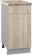 Миниатюра изображения товара Шкаф-стол кухонный Кортекс-мебель Корнелия Лира НШ40р1ш (дуб сонома/мадрид)